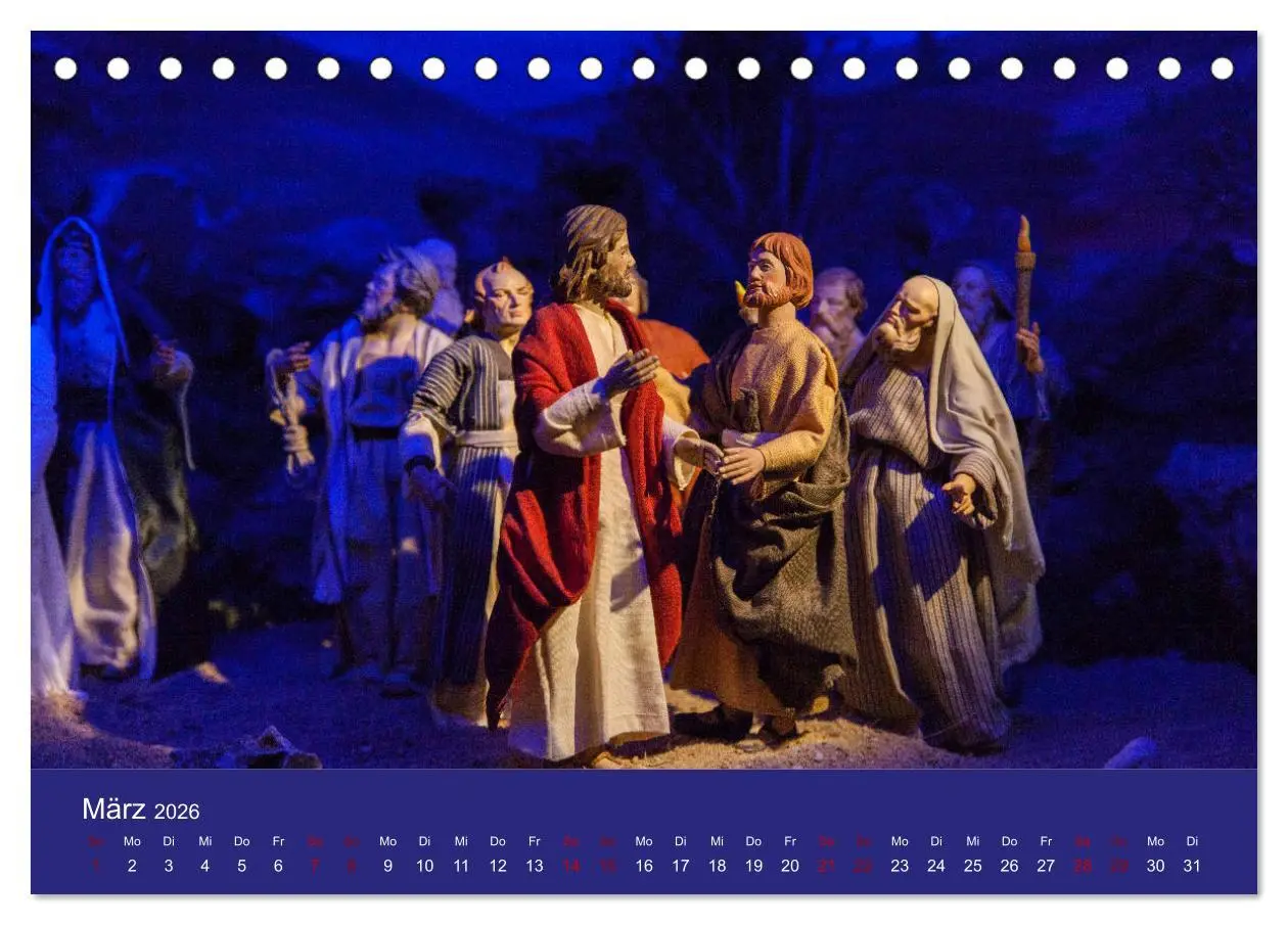 Bild: 9783457862100 | Passionskrippen (Tischkalender 2026 DIN A5 quer), CALVENDO...