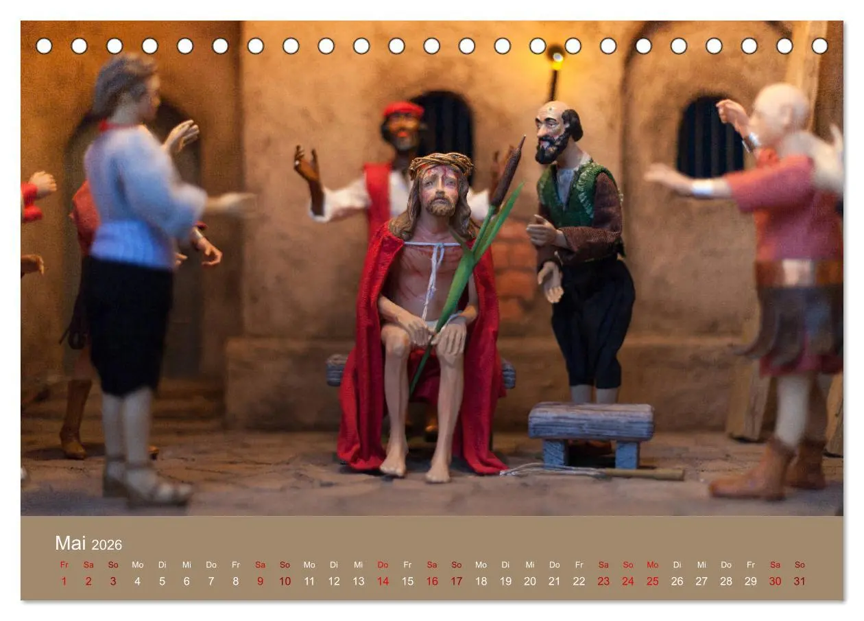 Bild: 9783457862100 | Passionskrippen (Tischkalender 2026 DIN A5 quer), CALVENDO...