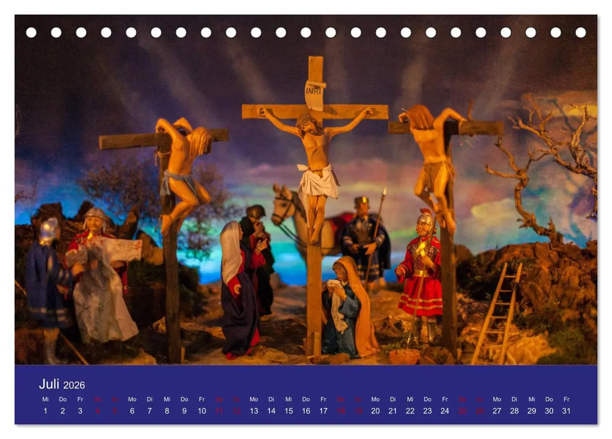 Bild: 9783457862100 | Passionskrippen (Tischkalender 2026 DIN A5 quer), CALVENDO...