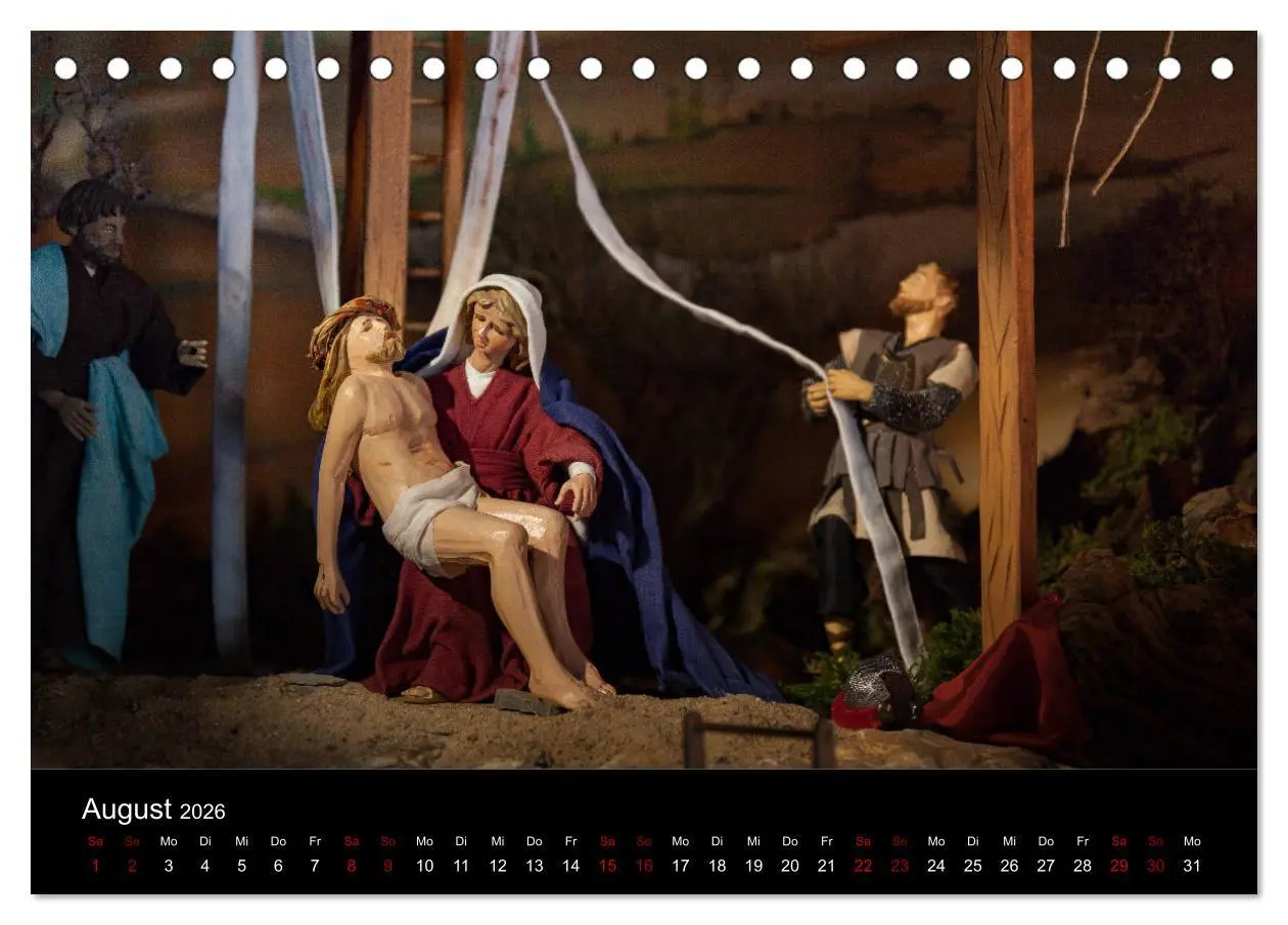 Bild: 9783457862100 | Passionskrippen (Tischkalender 2026 DIN A5 quer), CALVENDO...