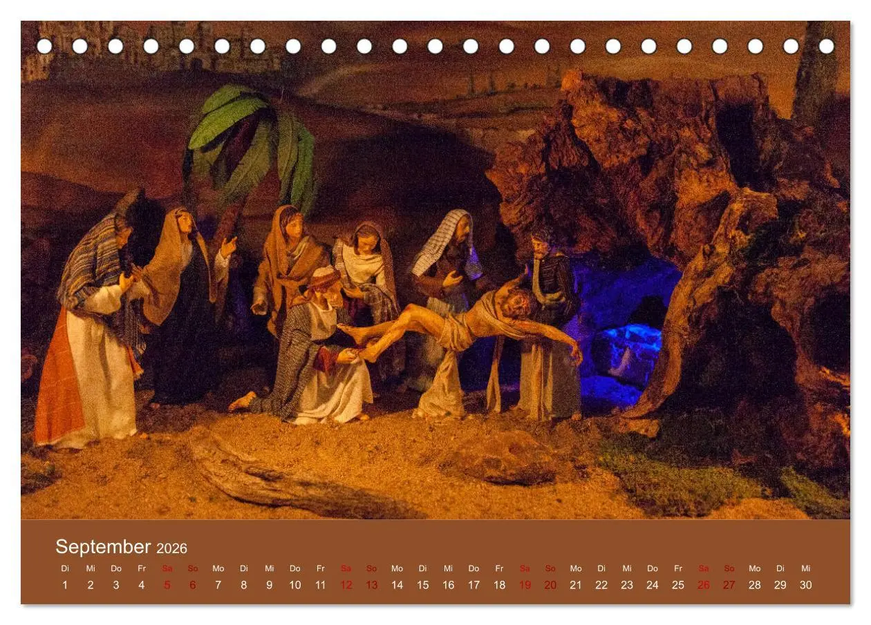 Bild: 9783457862100 | Passionskrippen (Tischkalender 2026 DIN A5 quer), CALVENDO...
