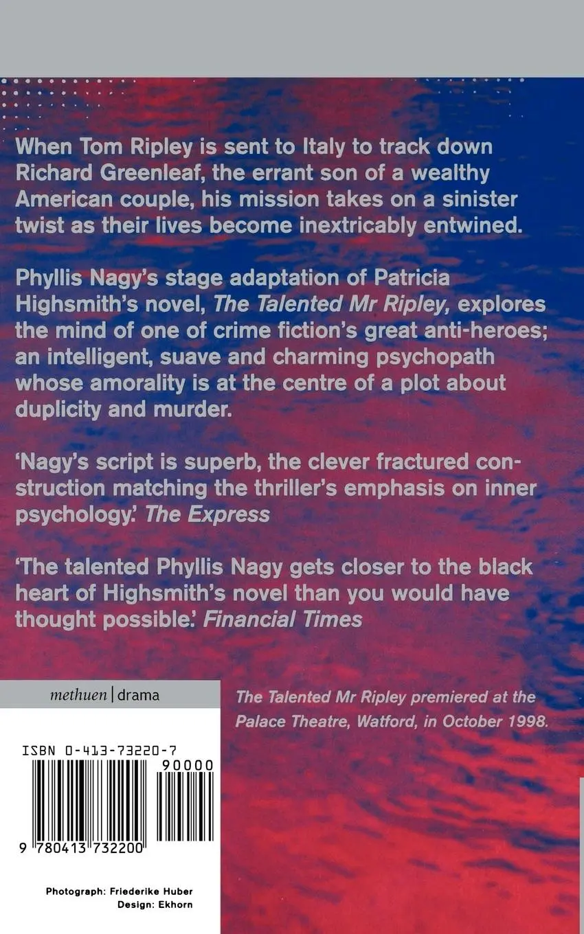 Rückseite: 9780413732200 | The Talented MR Ripley | Play | Phyllis Nagy (u. a.) | Taschenbuch
