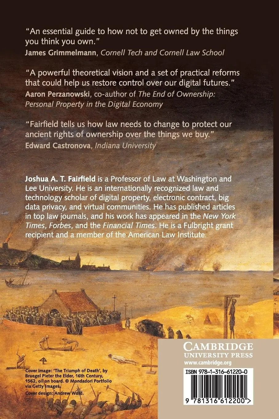 Rückseite: 9781316612200 | Owned | Joshua A. T. Fairfield | Taschenbuch | Englisch | 2019