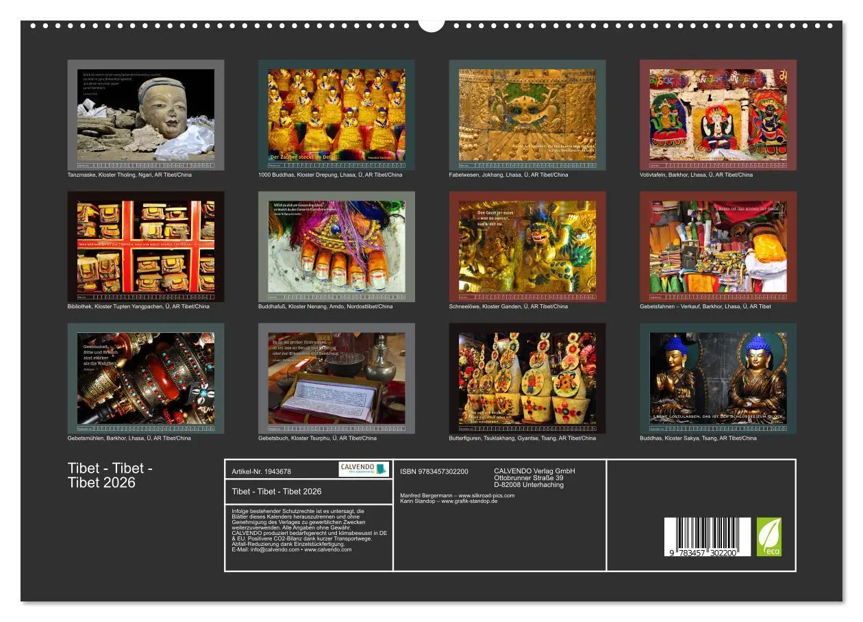 Bild: 9783457302200 | Tibet - Tibet - Tibet 2026 (hochwertiger Premium Wandkalender 2026...