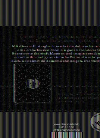 Rückseite: 4260308352300 | Für meinen tollen Sohn | Ein Buch von mir für dich | Elma Van Vliet