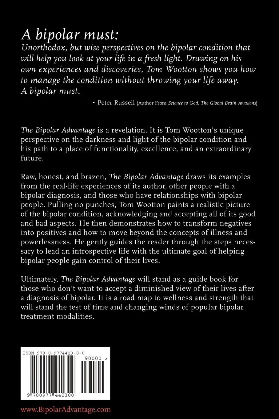 Rückseite: 9780977442300 | The Bipolar Advantage | Tom Wootton | Taschenbuch | Englisch | 2005