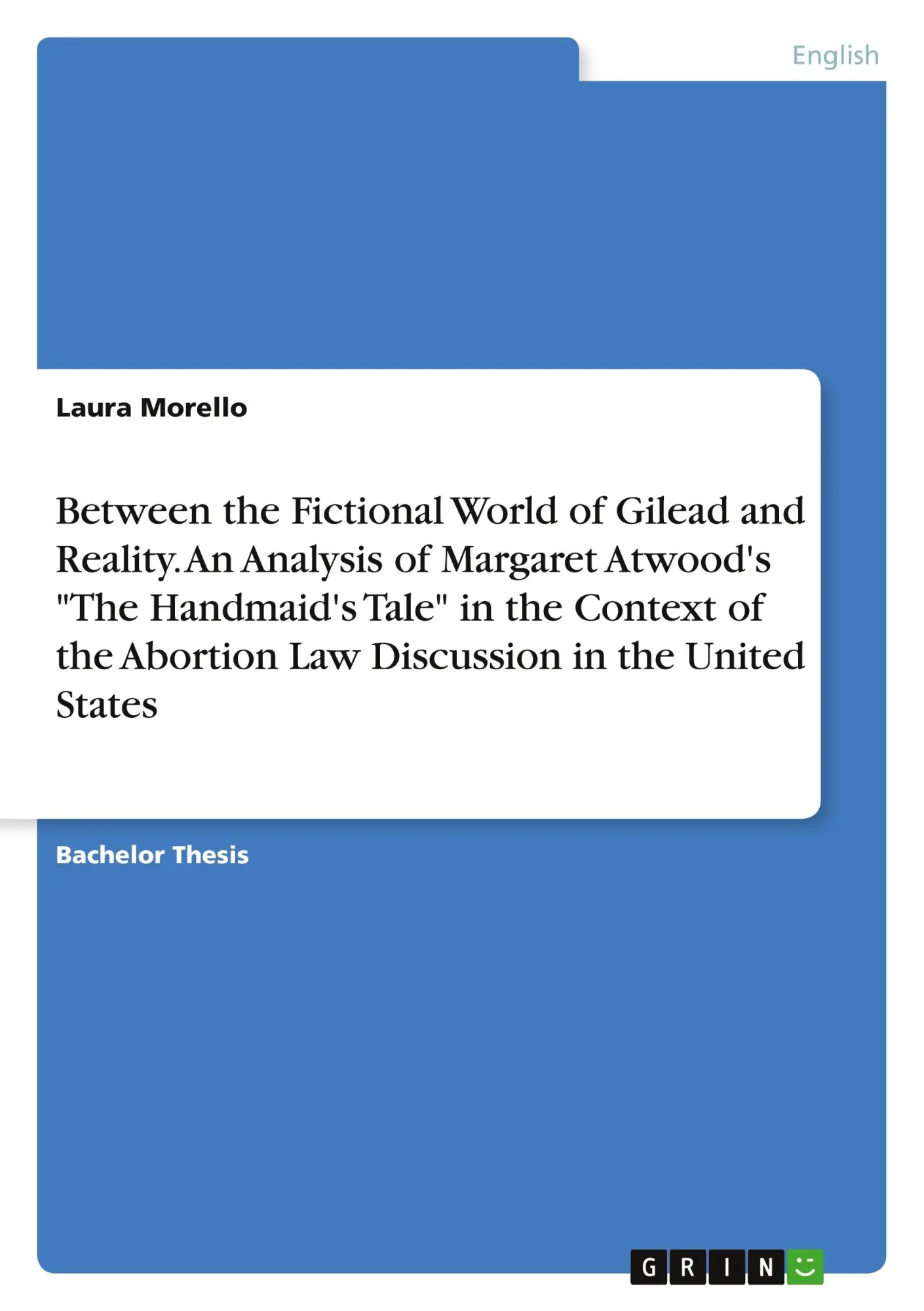 Cover: 9783389082300 | Between the Fictional World of Gilead and Reality. An Analysis of...