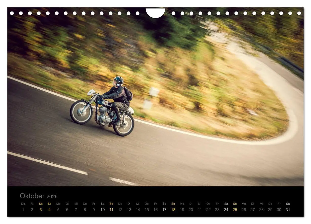 Bild: 9783457842300 | Klassische Motorräder auf der Piste (Wandkalender 2026 DIN A4...