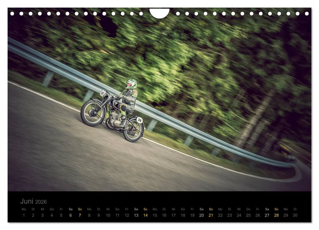 Bild: 9783457842300 | Klassische Motorräder auf der Piste (Wandkalender 2026 DIN A4...