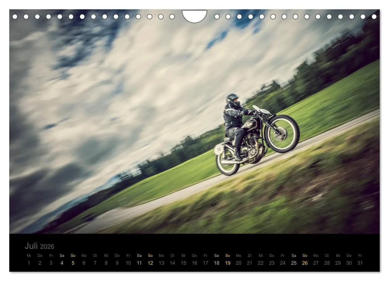Bild: 9783457842300 | Klassische Motorräder auf der Piste (Wandkalender 2026 DIN A4...