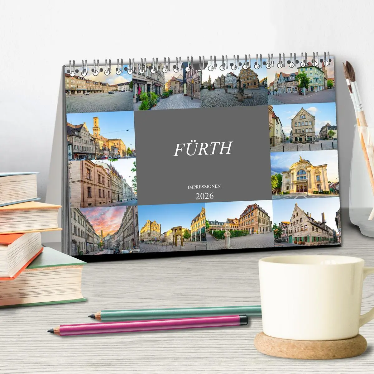Bild: 9783457912300 | Fürth Impressionen (Tischkalender 2026 DIN A5 quer), CALVENDO...