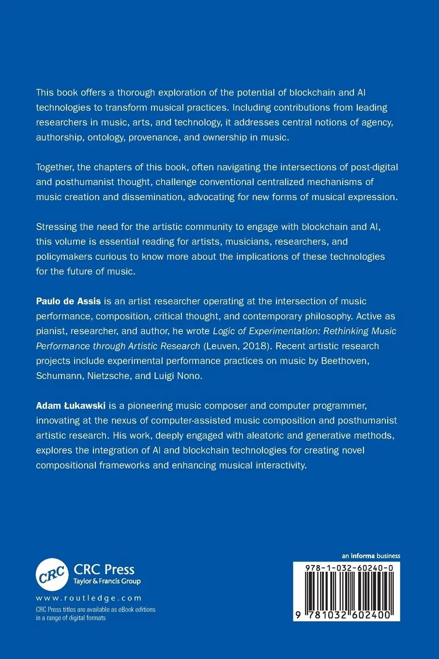 Rückseite: 9781032602400 | Decentralized Music | Exploring Blockchain for Artistic Research