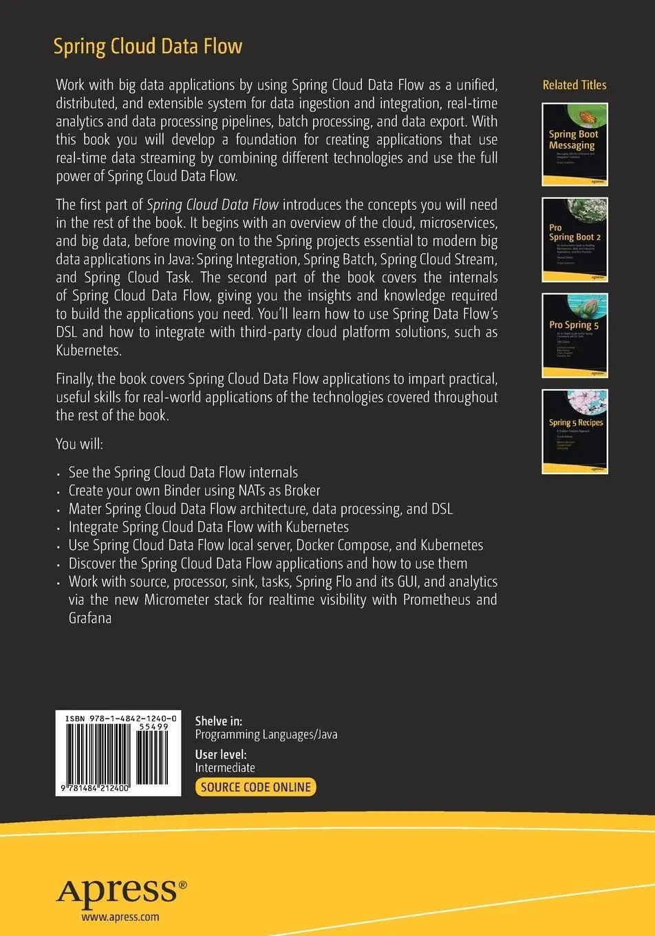 Rückseite: 9781484212400 | Spring Cloud Data Flow | Felipe Gutierrez | Taschenbuch | xv | 2020
