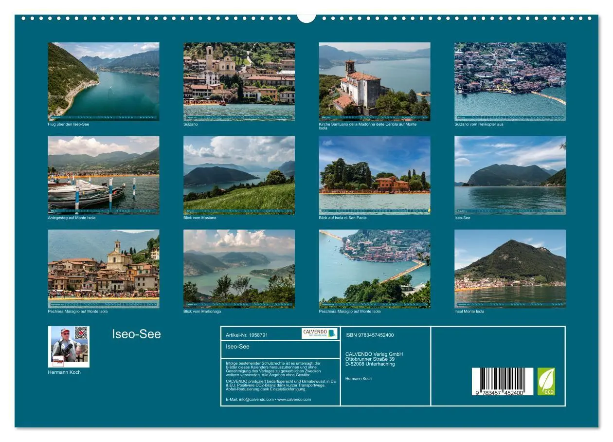 Bild: 9783457452400 | Iseo-See (hochwertiger Premium Wandkalender 2026 DIN A2 quer),...