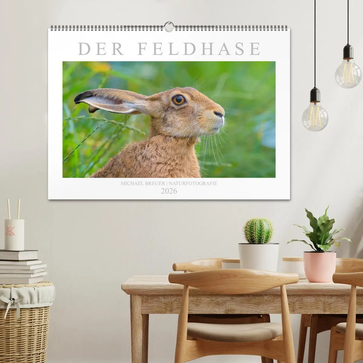 Bild: 9783457762400 | Der Feldhase (Wandkalender 2026 DIN A2 quer), CALVENDO Monatskalender