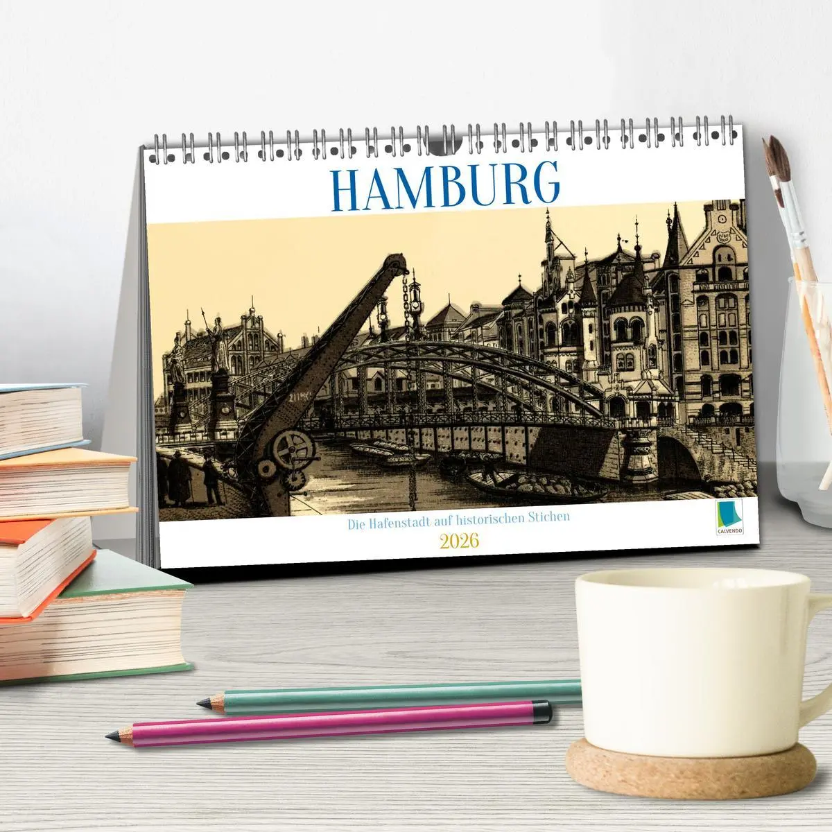 Bild: 9783516612400 | Hamburg: Die Hafenstadt auf historischen Stichen (Tischkalender...