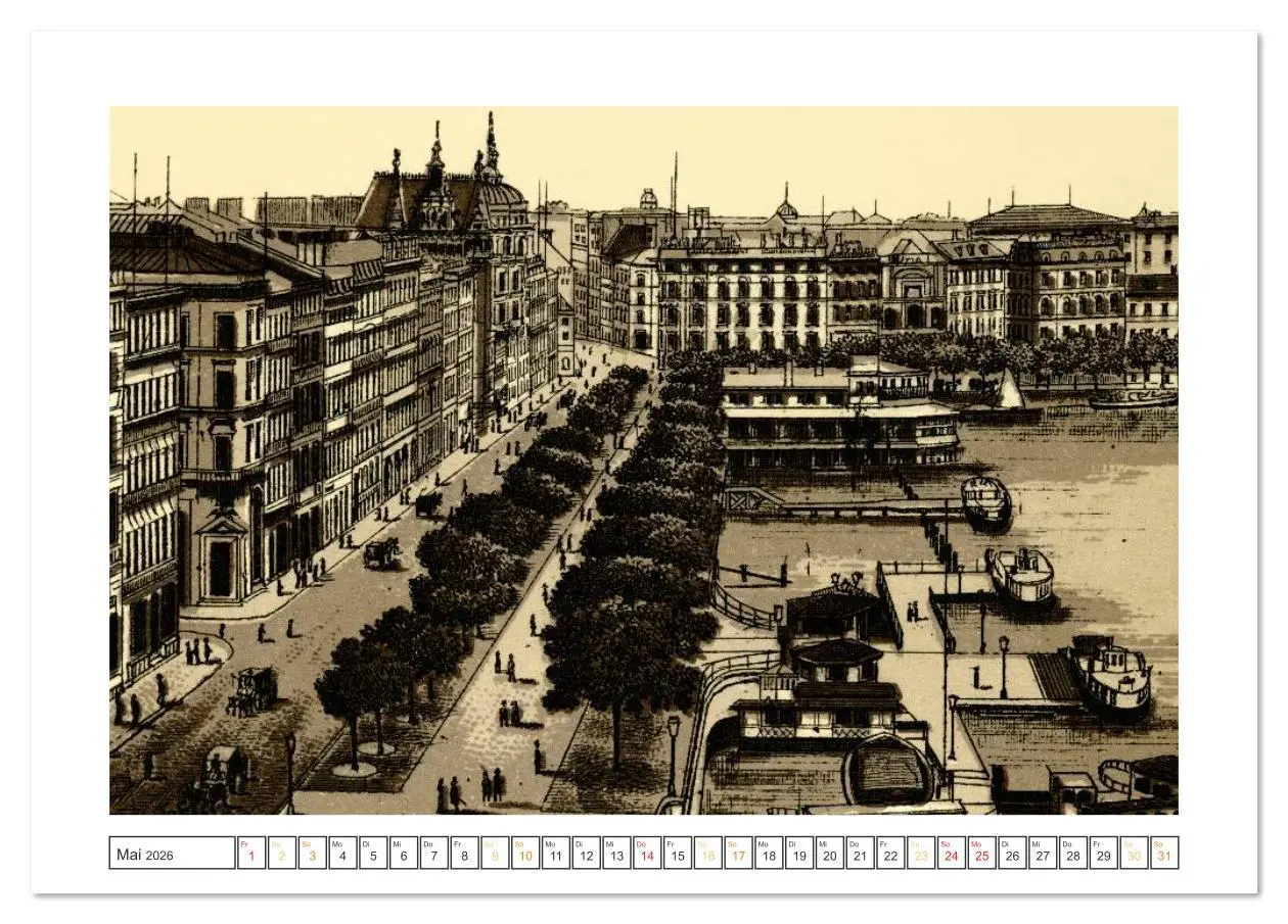 Bild: 9783516612400 | Hamburg: Die Hafenstadt auf historischen Stichen (Tischkalender...