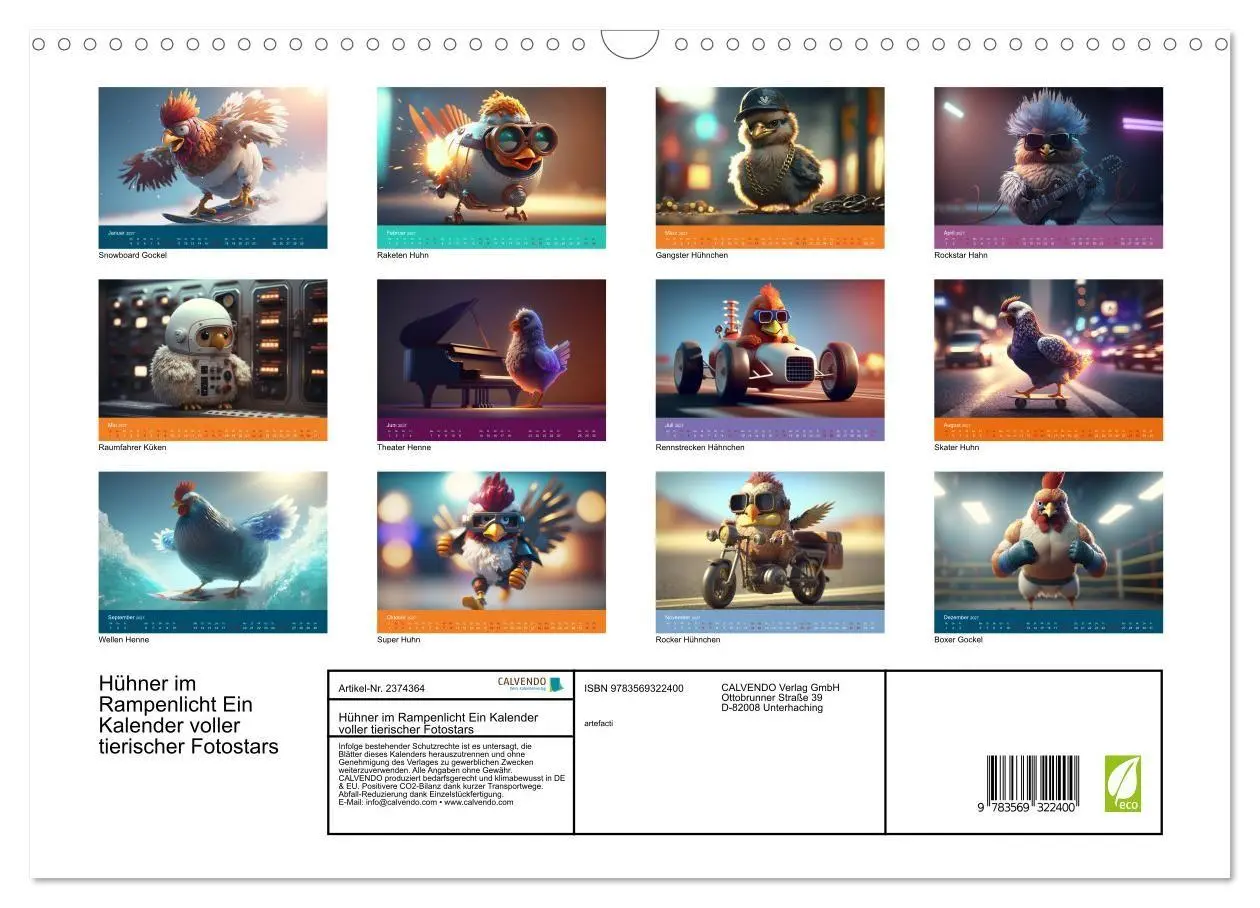 Bild: 9783569322400 | Hühner im Rampenlicht Ein Kalender voller tierischer Fotostars...