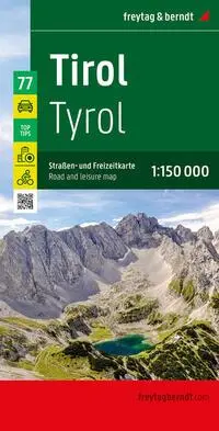 Cover: 9783707922400 | Tirol, Straßen- und Freizeitkarte 1:150.000, freytag &amp; berndt | Berndt