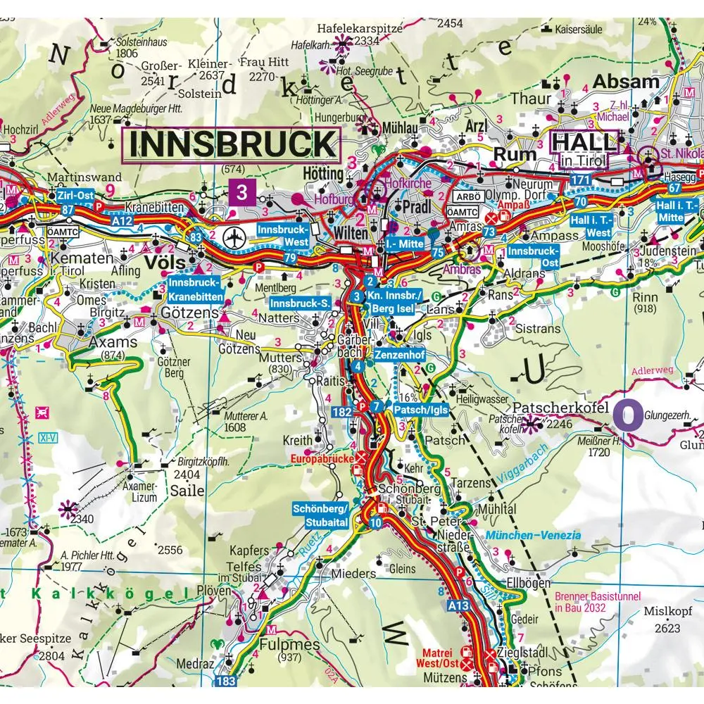 Bild: 9783707922400 | Tirol, Straßen- und Freizeitkarte 1:150.000, freytag &amp; berndt | Berndt