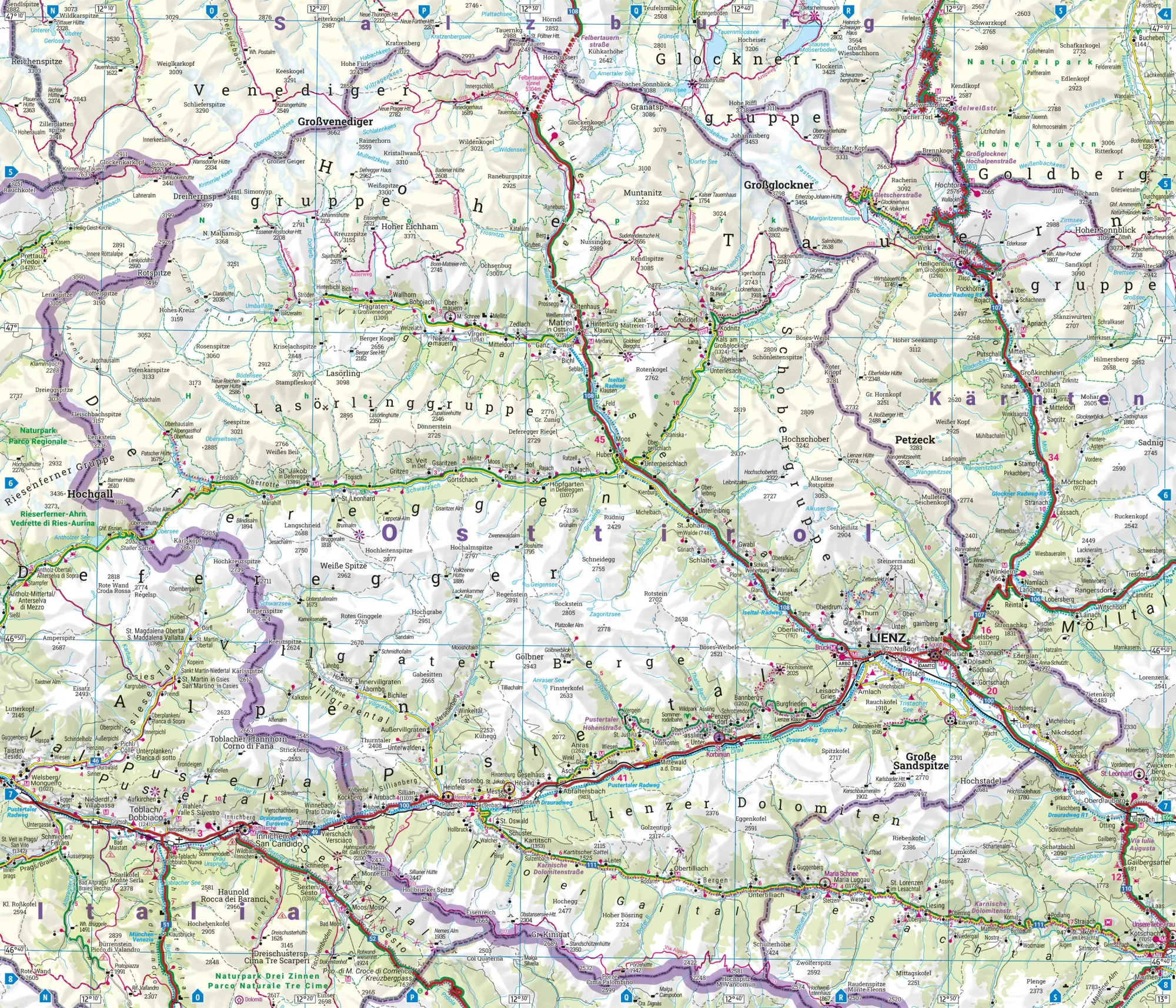 Bild: 9783707922400 | Tirol, Straßen- und Freizeitkarte 1:150.000, freytag &amp; berndt | Berndt
