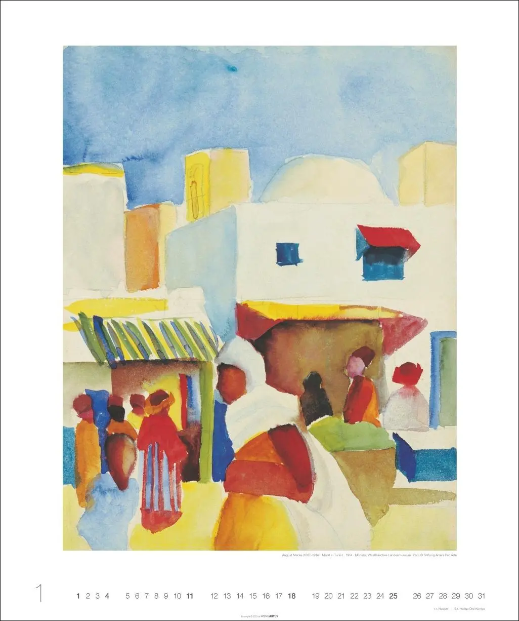Bild: 9783839902400 | Die Tunisreise Edition Kalender 2026 | Paul/Macke, August Klee | 14 S.