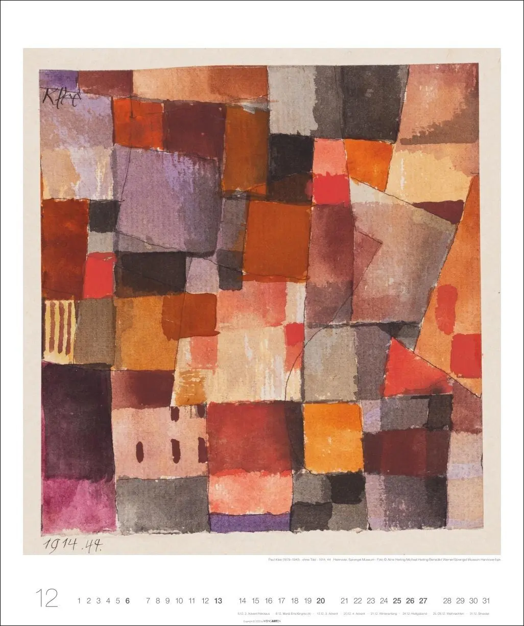 Bild: 9783839902400 | Die Tunisreise Edition Kalender 2026 | Paul/Macke, August Klee | 14 S.