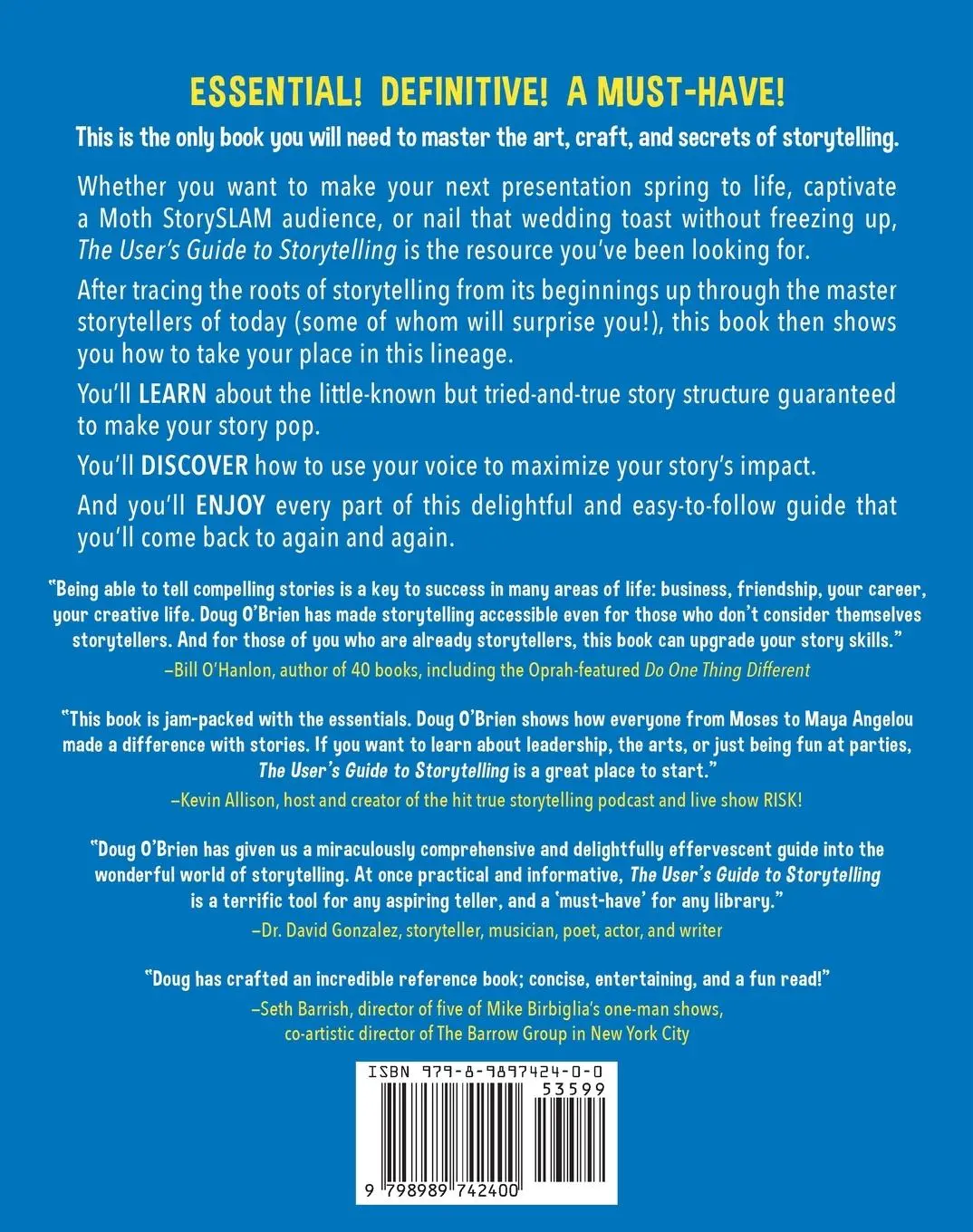 Rückseite: 9798989742400 | The User's Guide to Storytelling | Doug O'Brien | Taschenbuch | 2024