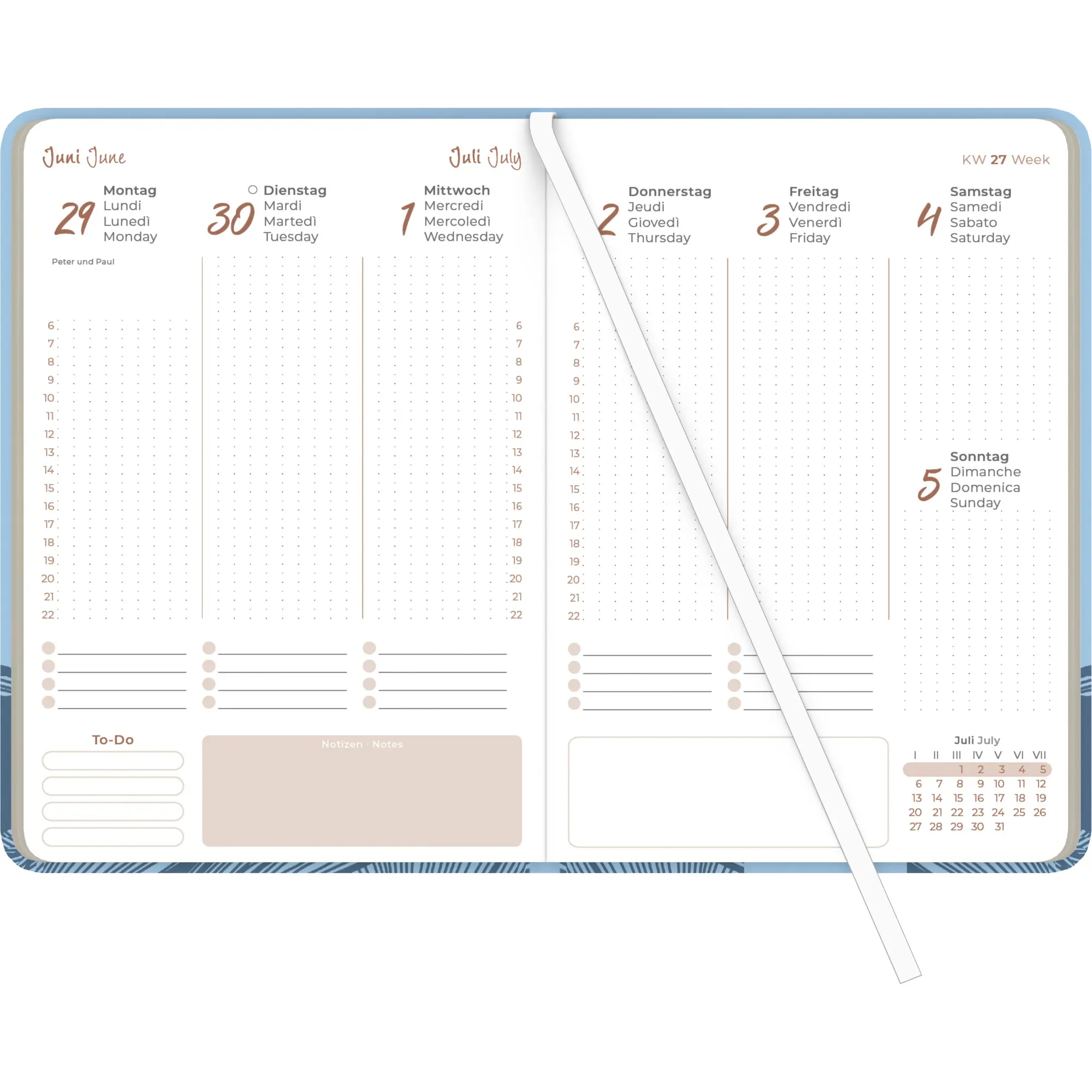 Bild: 4069095002500 | Lady Journal Grande Deluxe Sky 2026 - Taschen-Kalender A5 (15x21...