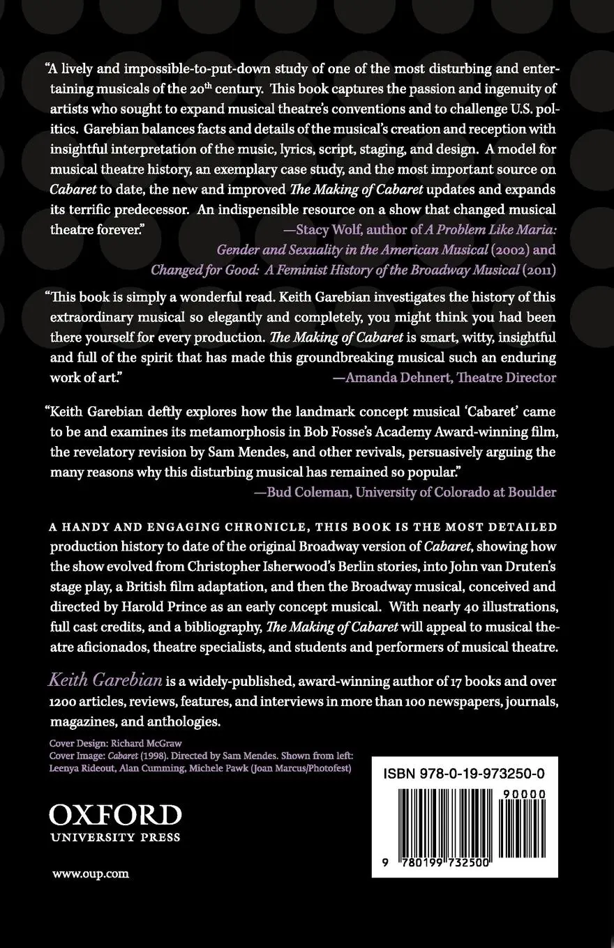 Rückseite: 9780199732500 | The Making of Cabaret | Keith Garebian | Taschenbuch | Englisch | 2011