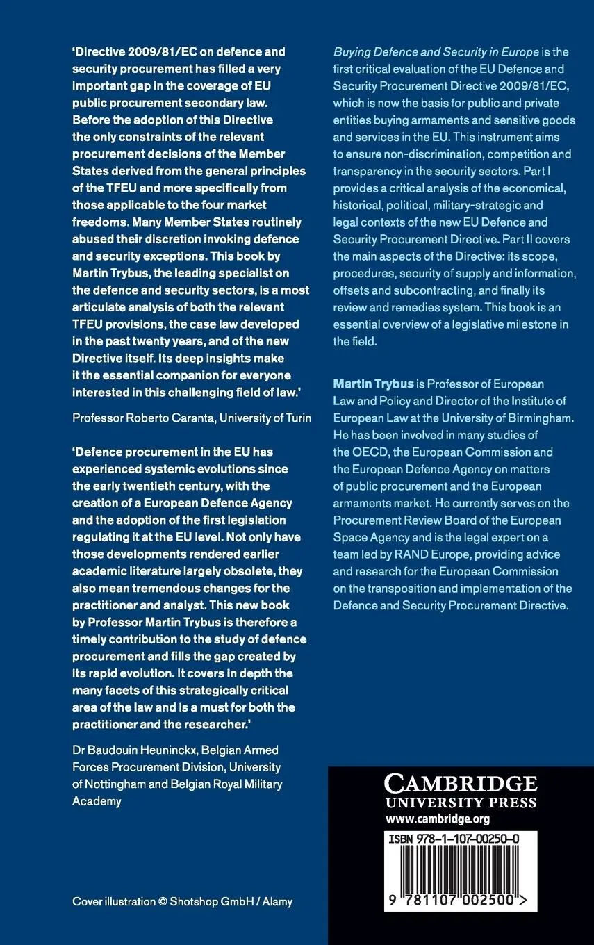 Rückseite: 9781107002500 | Buying Defence and Security in Europe | Martin Trybus | Buch | 2016