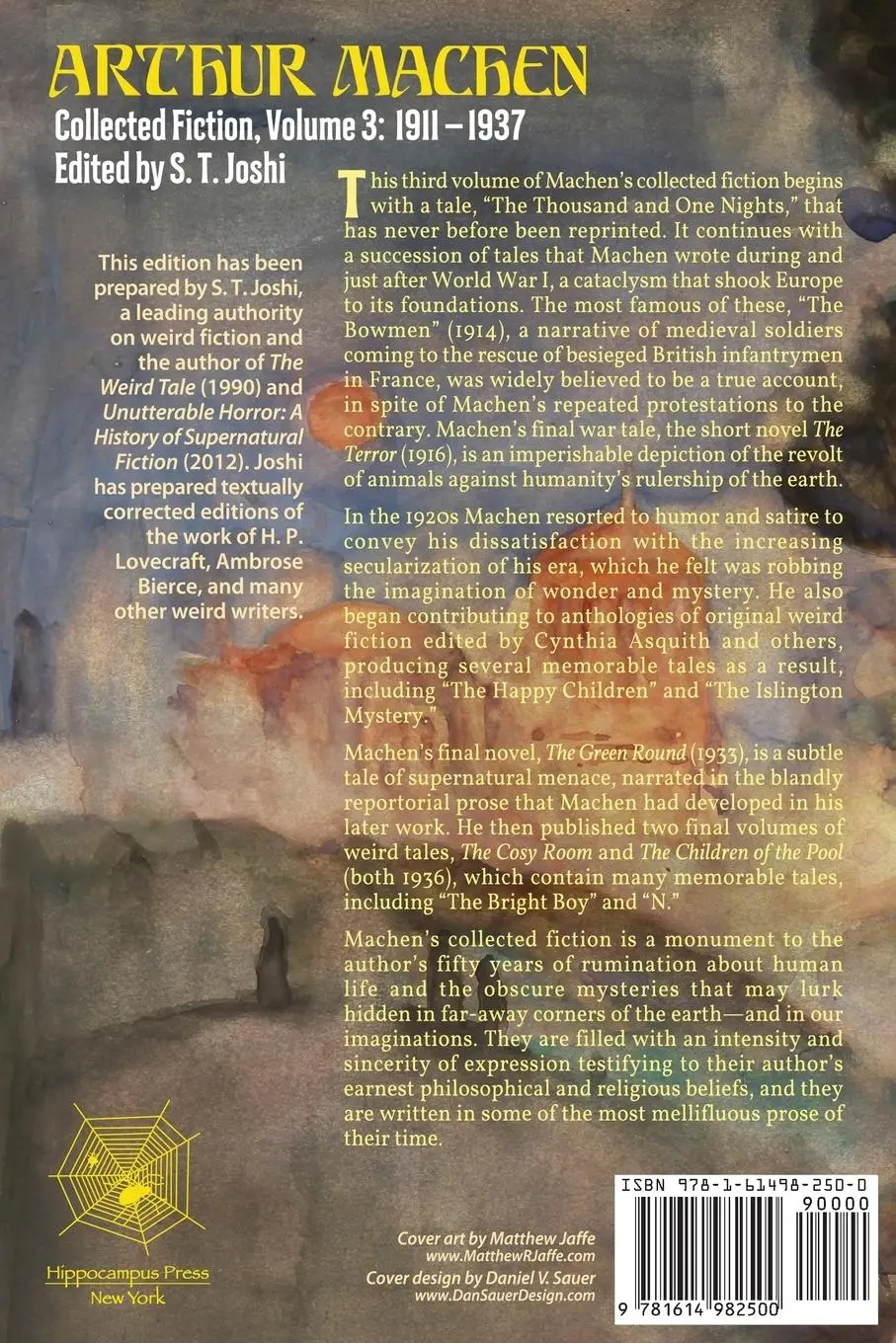 Rückseite: 9781614982500 | Collected Fiction Volume 3 | 1911-1937 | Arthur Machen | Taschenbuch