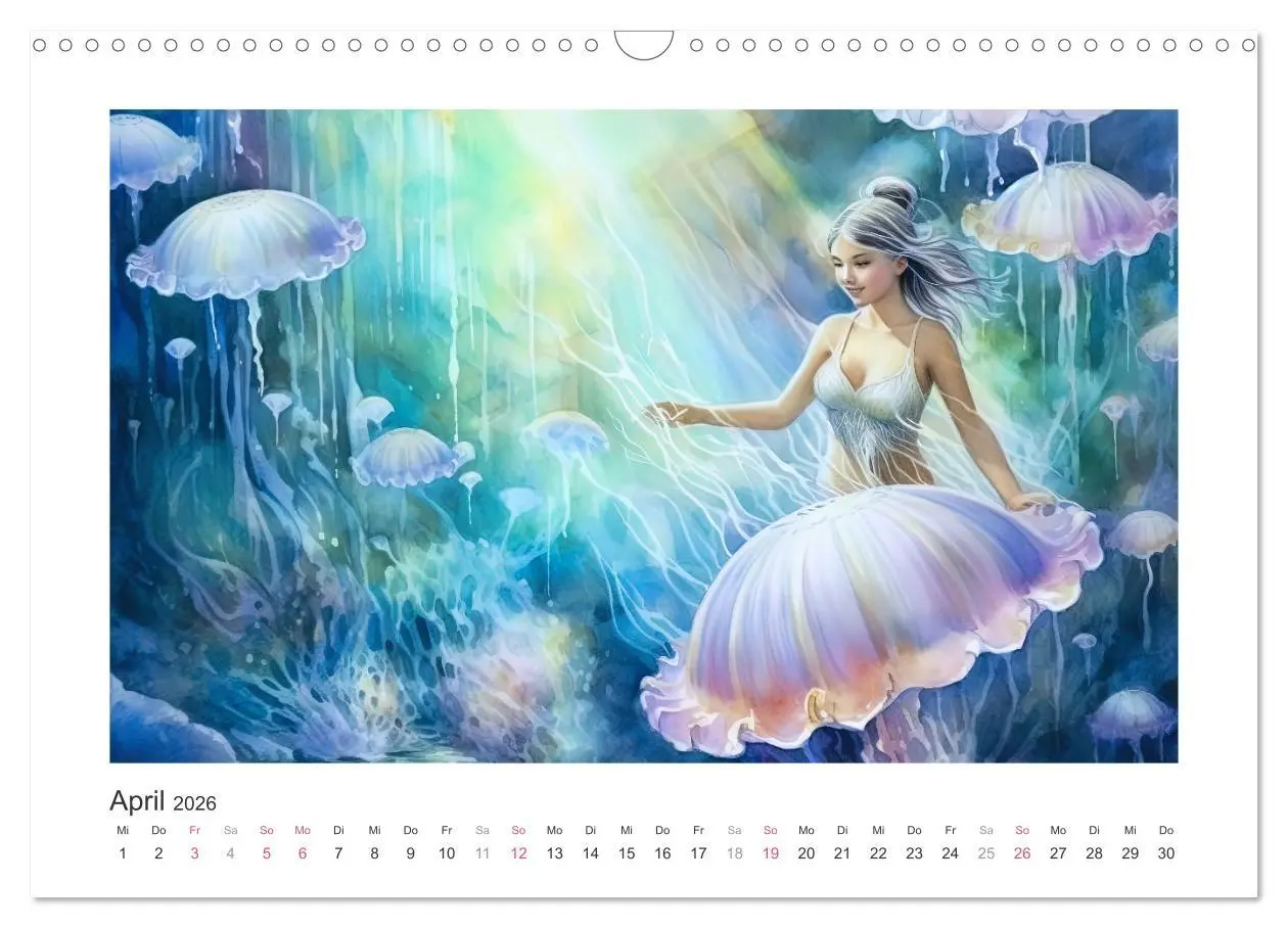 Bild: 9783457512500 | Liebliche Meerjungfrauen (Wandkalender 2026 DIN A3 quer), CALVENDO...