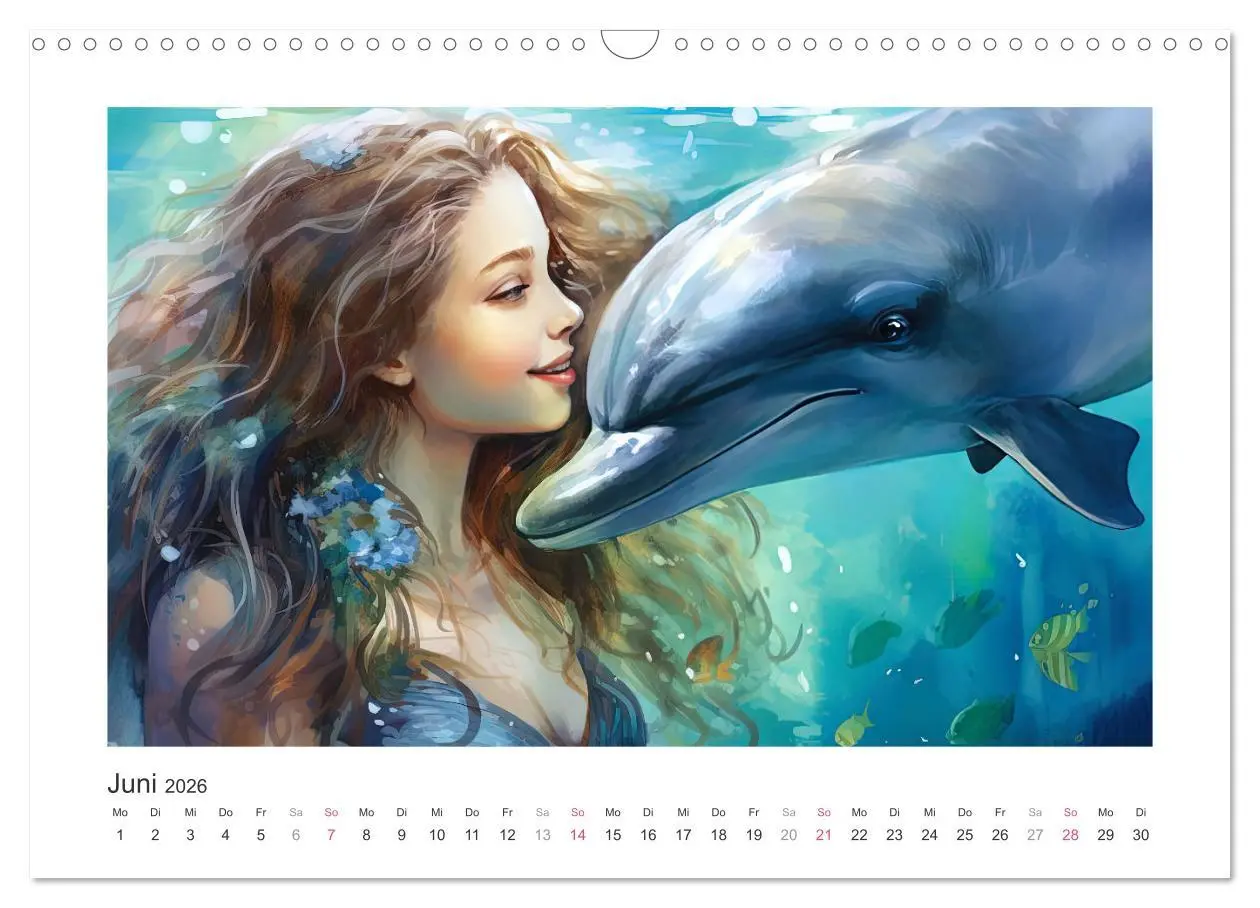 Bild: 9783457512500 | Liebliche Meerjungfrauen (Wandkalender 2026 DIN A3 quer), CALVENDO...