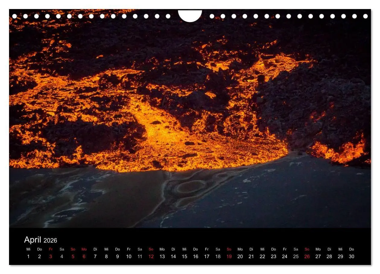 Bild: 9783516082500 | Vulkanausbruch - Island (Wandkalender 2026 DIN A4 quer), CALVENDO...