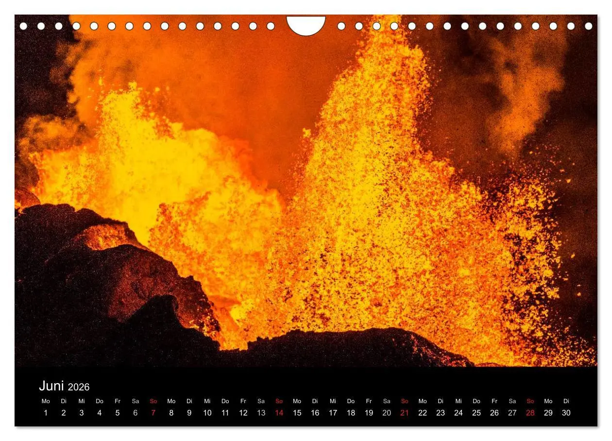 Bild: 9783516082500 | Vulkanausbruch - Island (Wandkalender 2026 DIN A4 quer), CALVENDO...
