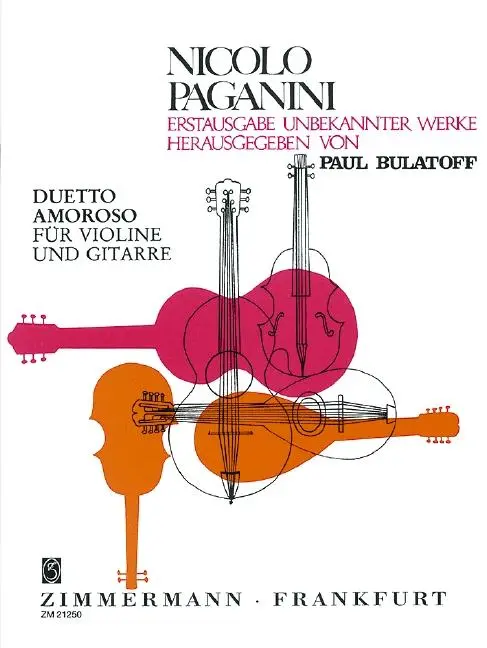 Cover: 9790010212500 | Duetto amoroso | für Violine und Gitarre | Niccolo Paganini | 16 S.
