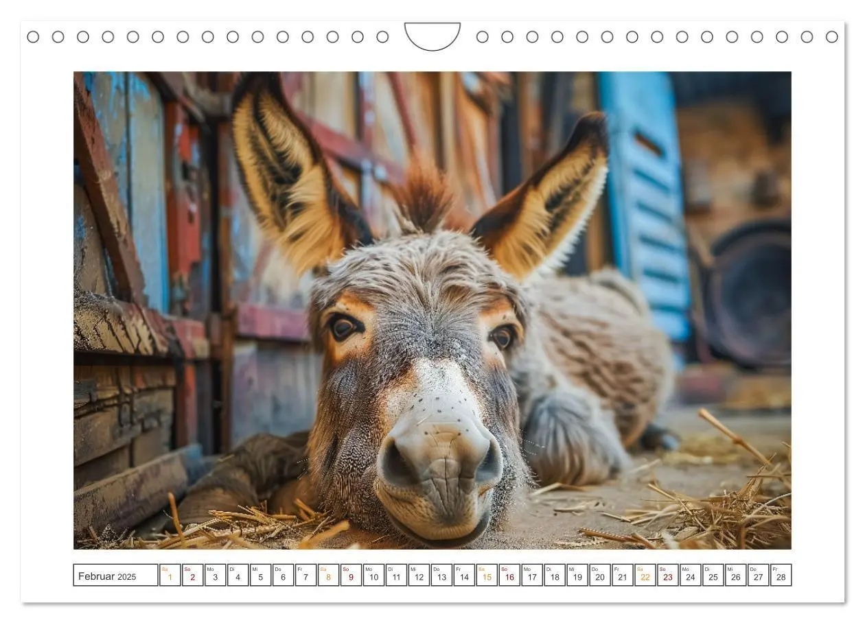 Bild: 9783435722600 | Lustige Eselgeschichten (Wandkalender 2025 DIN A4 quer), CALVENDO...