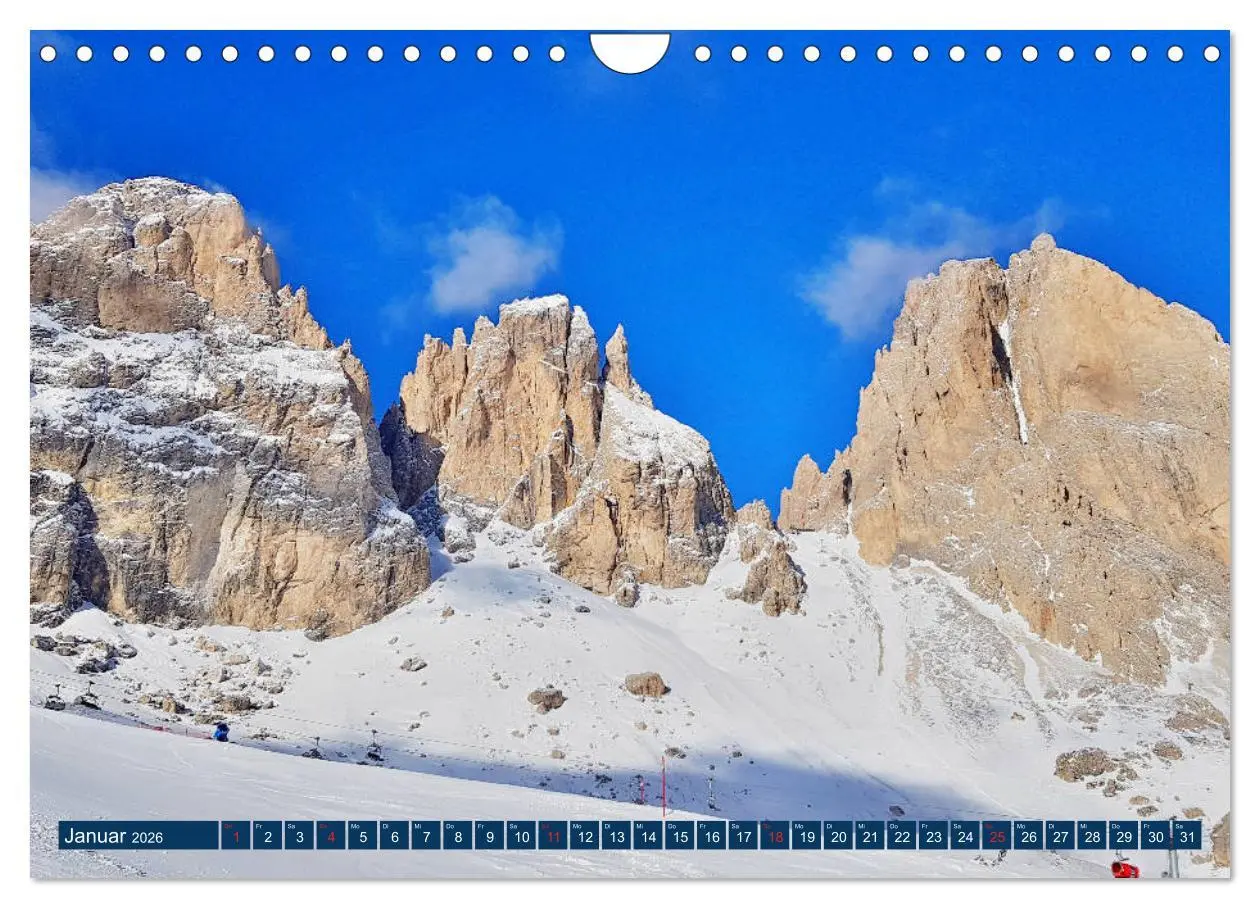 Bild: 9783457812600 | Sella Ronda (Wandkalender 2026 DIN A4 quer), CALVENDO Monatskalender