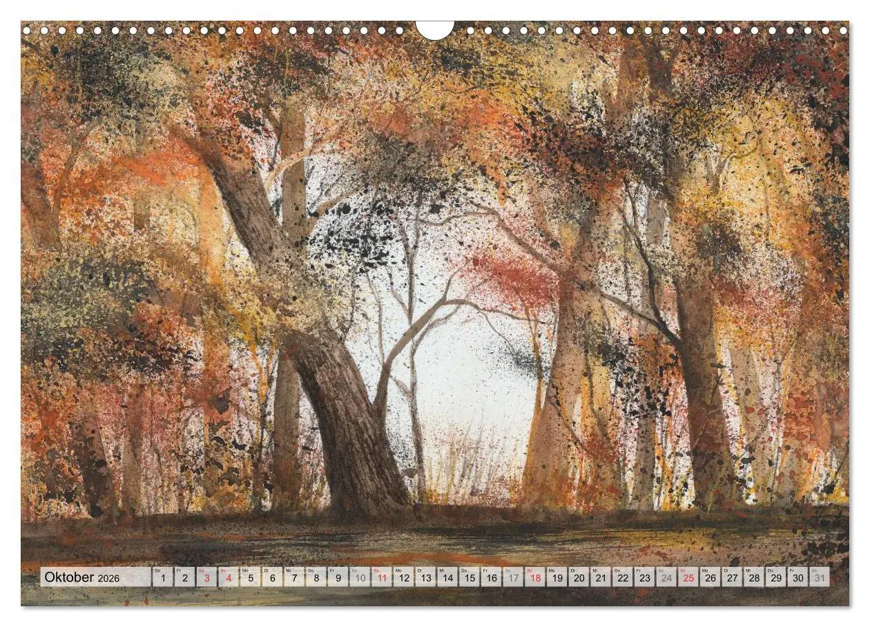 Bild: 9783516072600 | Jahreszeiten Aquarelle (Wandkalender 2026 DIN A3 quer), CALVENDO...