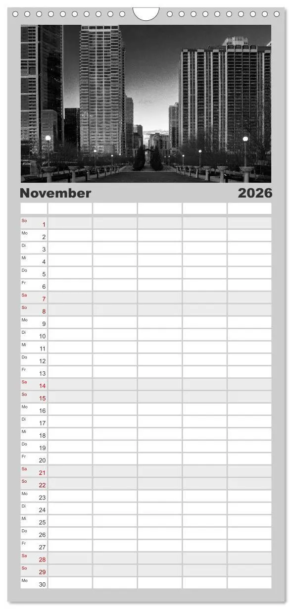 Bild: 9783516522600 | Familienplaner 2026 - Chicago 2026 mit 5 Spalten (Wandkalender, 21...