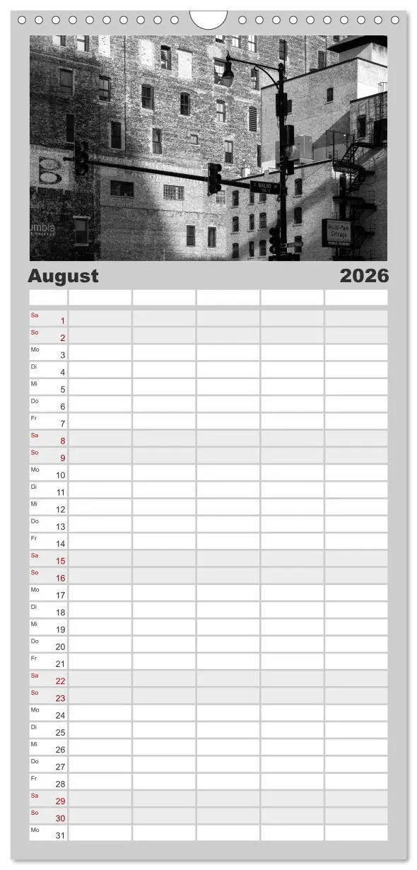 Bild: 9783516522600 | Familienplaner 2026 - Chicago 2026 mit 5 Spalten (Wandkalender, 21...