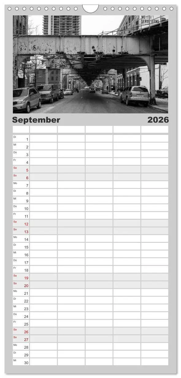 Bild: 9783516522600 | Familienplaner 2026 - Chicago 2026 mit 5 Spalten (Wandkalender, 21...