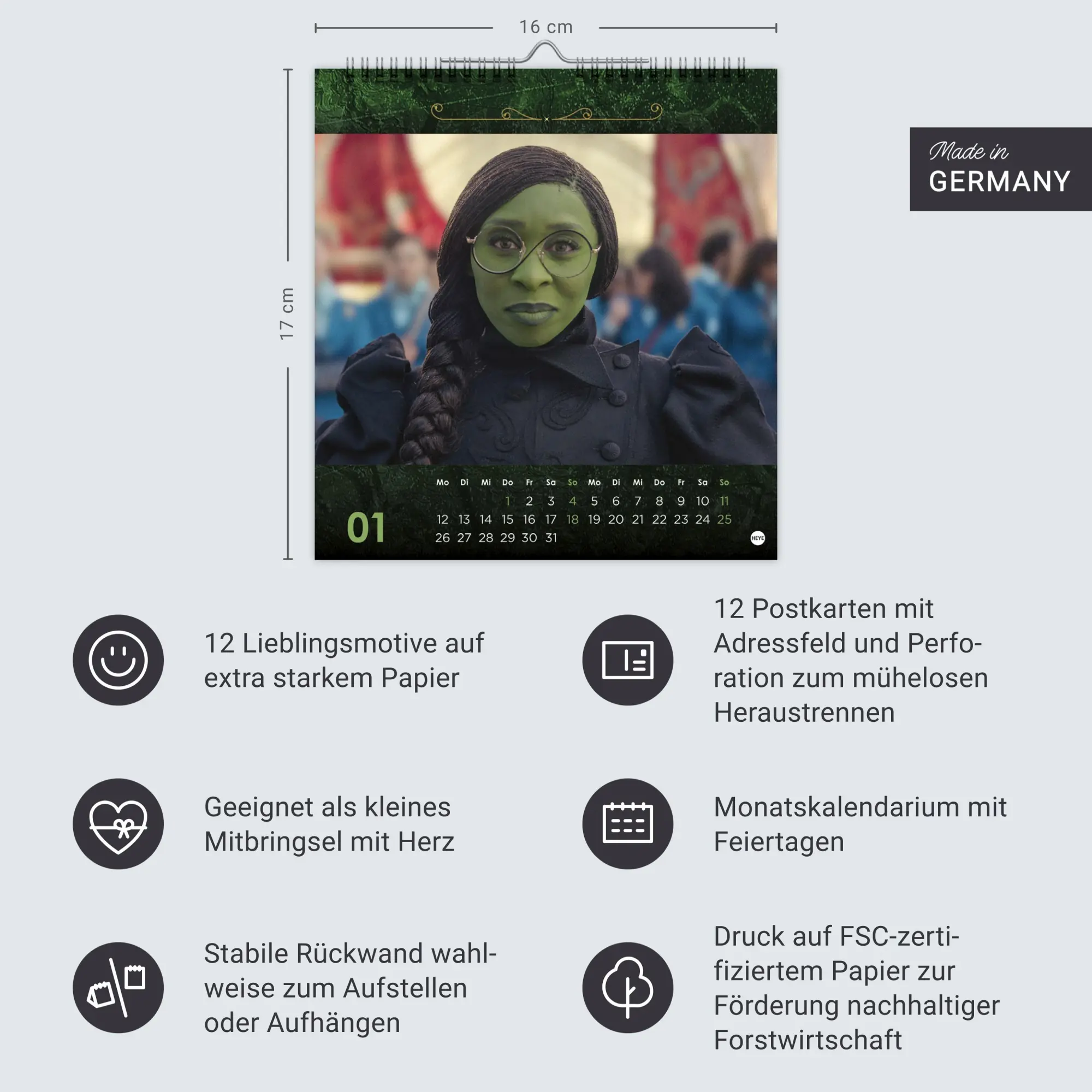 Bild: 9783756412600 | Wicked Postkartenkalender 2026 | Kalender | Spiralbindung | 13 S.