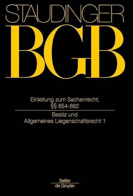 Cover: 9783805912600 | Einleitung zum Sachenrecht; §§ 854-882 | Christian A. Heinze | Buch