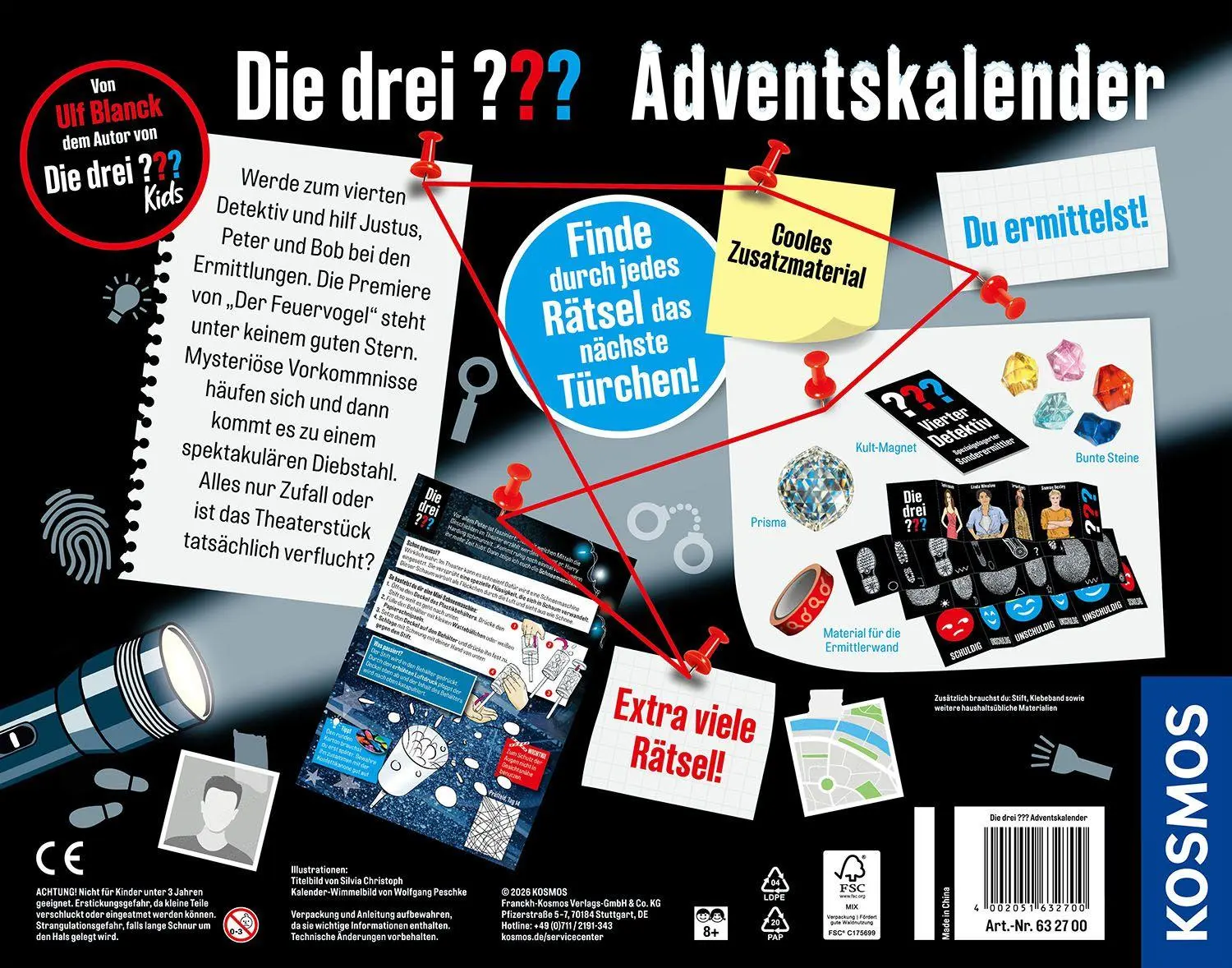 Bild: 4002051632700 | Die drei ???-Adventskalender 2026 | Spiel | Deutsch | Franckh-Kosmos