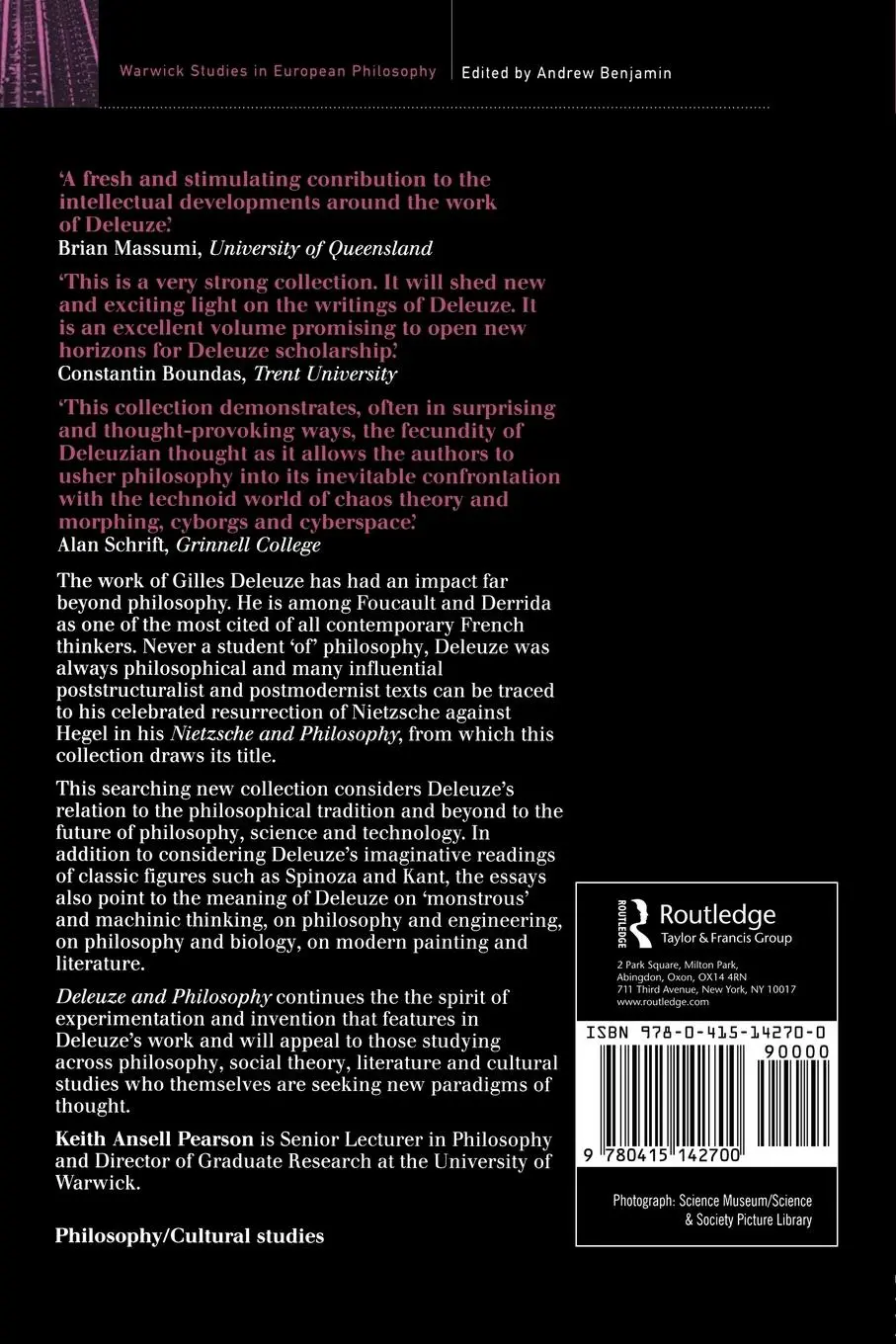Rückseite: 9780415142700 | Deleuze and Philosophy | The Difference Engineer | Taschenbuch | 1997