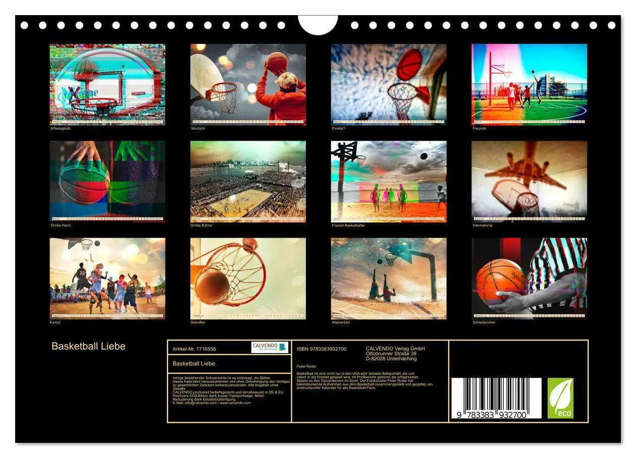 Bild: 9783383932700 | Basketball Liebe (Wandkalender 2025 DIN A4 quer), CALVENDO...