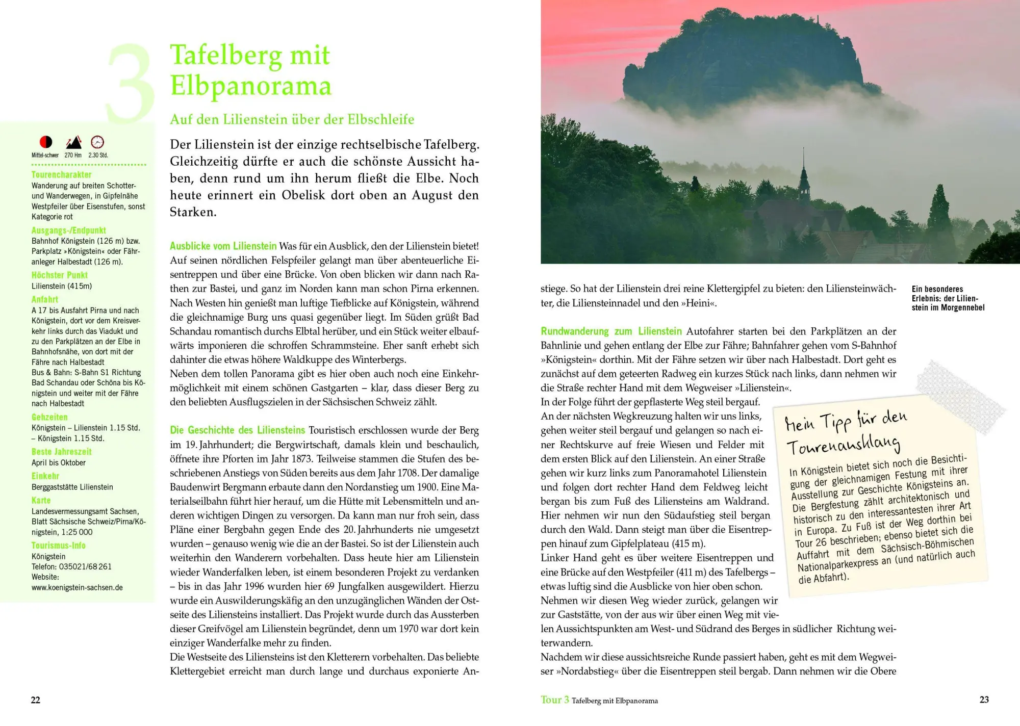 Bild: 9783765482700 | Wandertouren für Langschläfer Sächsische Schweiz | Michael Kleemann