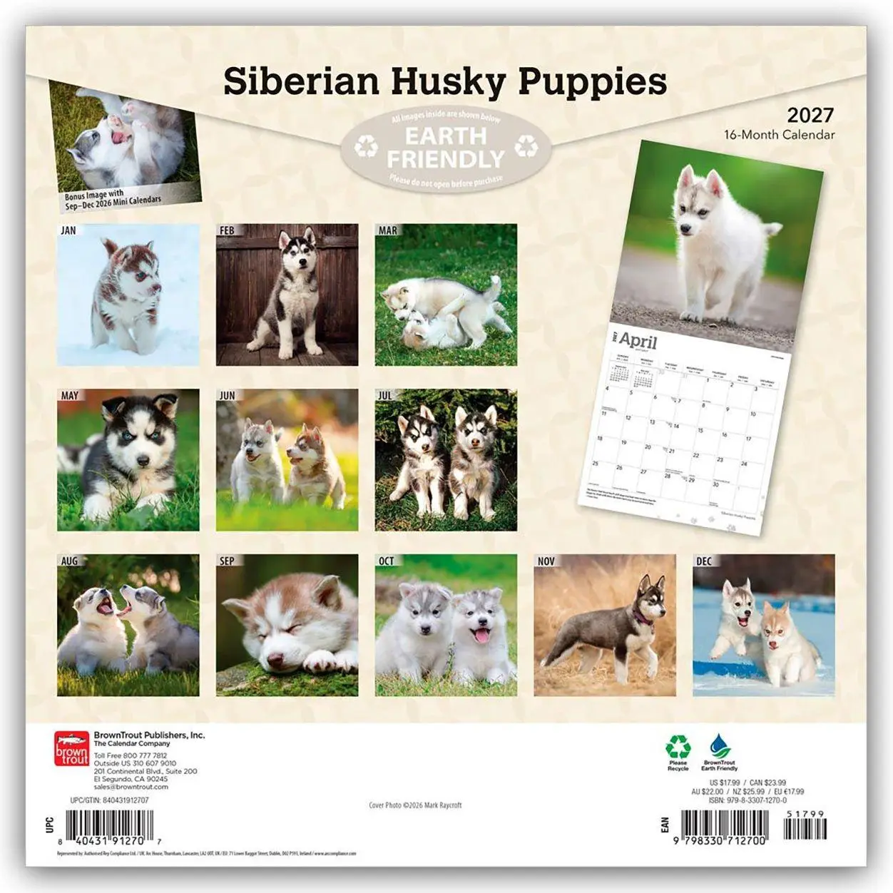 Rückseite: 9798330712700 | Siberian Husky Puppies - Siberian Husky Welpen 2027 -...